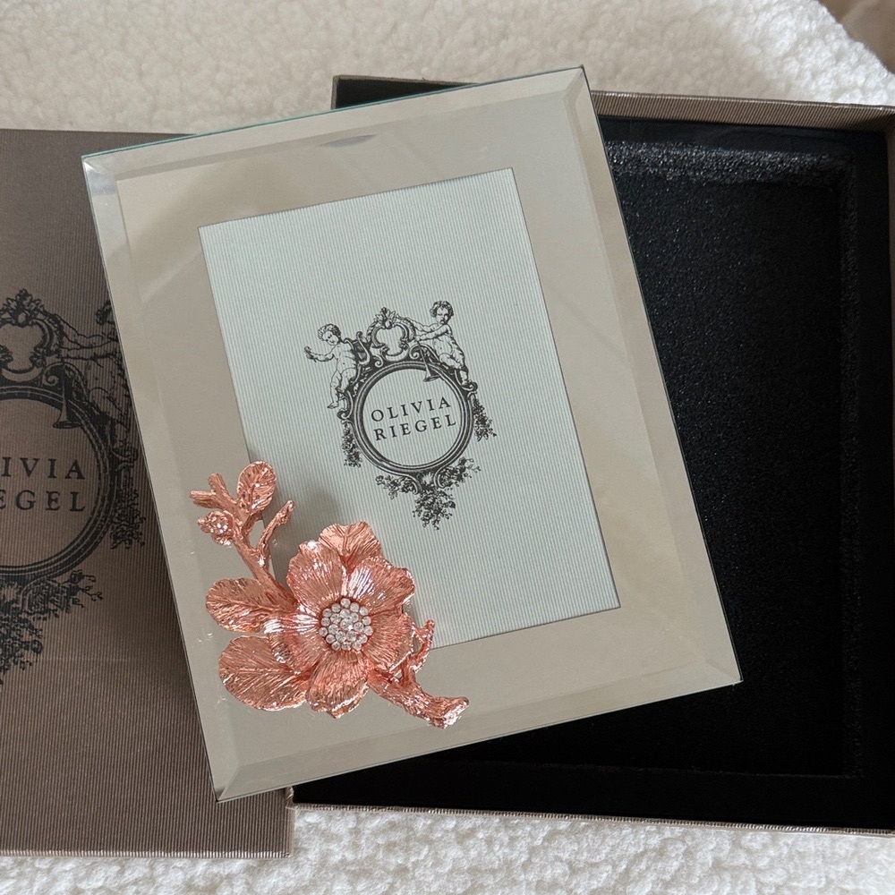 Rose Gold Floral Picture Frame